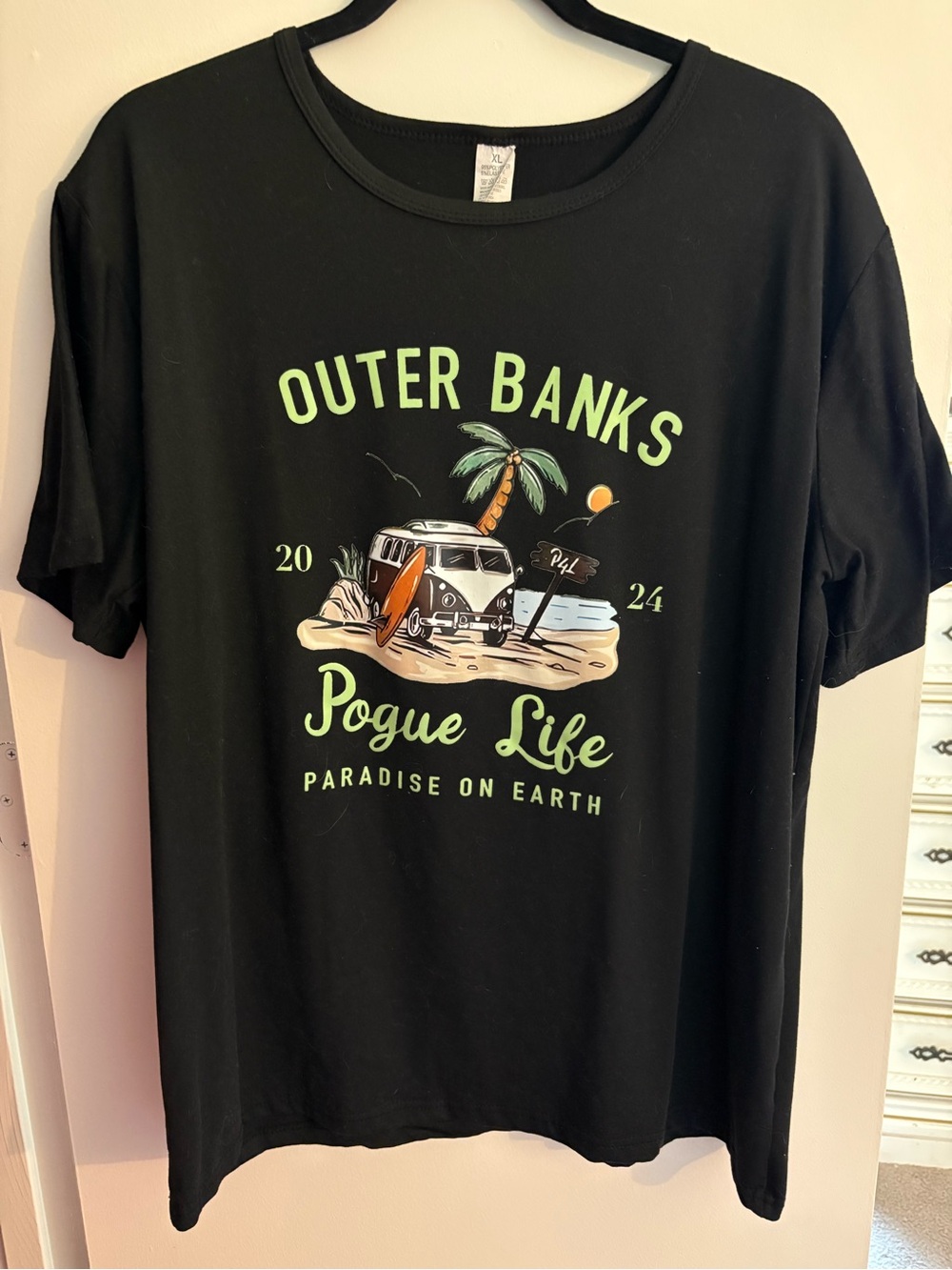 Outer Banks Pogue Life Graphic Tee - Black with Green Print